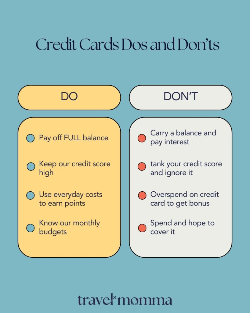 Important credit card dos and don'ts when it comes to award travel with points and miles travel. 